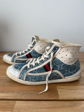 Gucci Denim High-Top Sneakers